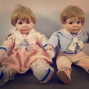 Danbury Mint Jamie & Jeffrey Twins; J Schmidt sign